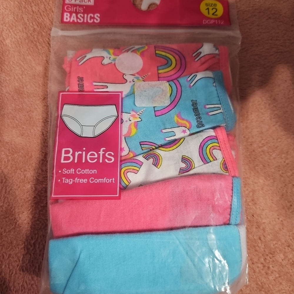 Asics Girls' Unicorn Briefs - Pink and Blue
